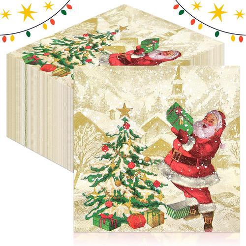 100pcs tovaglioli natalizi - 100pcs,
