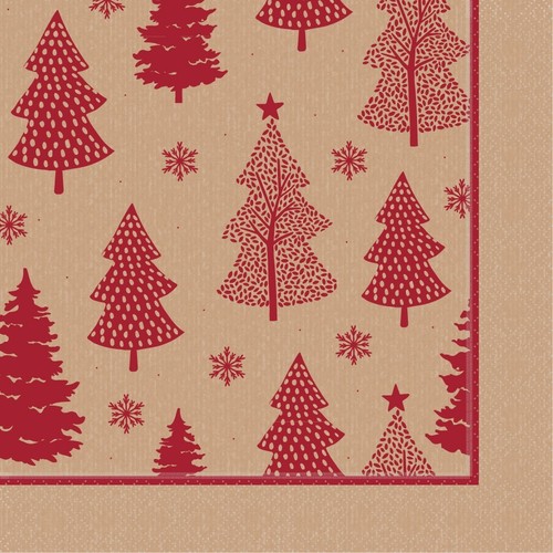 Tovaglioli kraft albero - tovaglioli, rosso