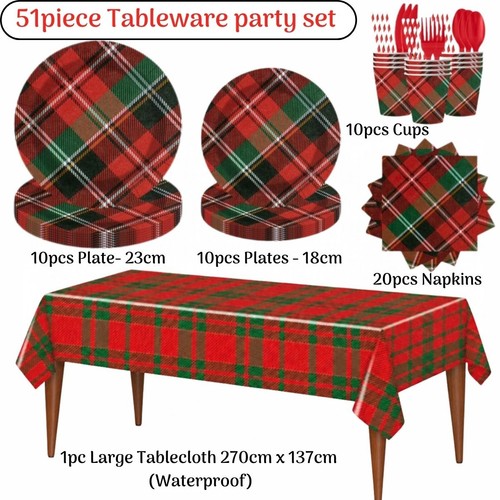 Set stoviglie natalizie - , tartan
